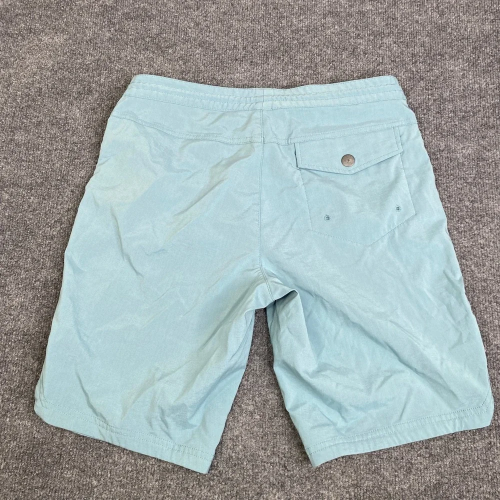 Even Tide Mens Board Shorts Light Blue Swim Trunks Size 30 Drawstring Waist